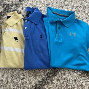 Bundle 3 all sized boys L  under armor, Polo Ralph Lauren, and Abercrombie